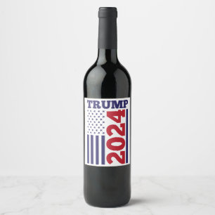 Trump 2024 vinflaska etikett