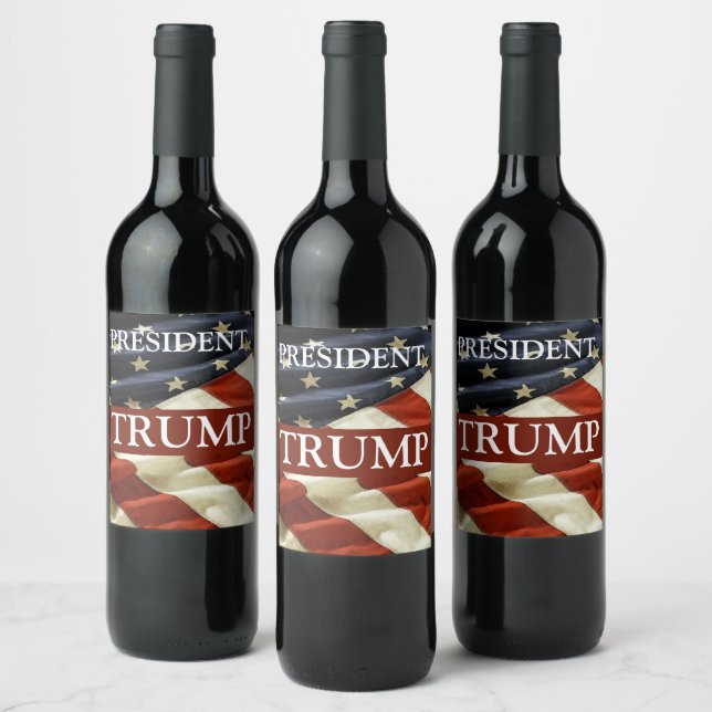 TRUMP 2024 VINFLASKA ETIKETT (Flaskor)