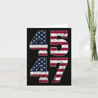 Trump 2024 Vintage 45 47 stand with American Flagg Kort