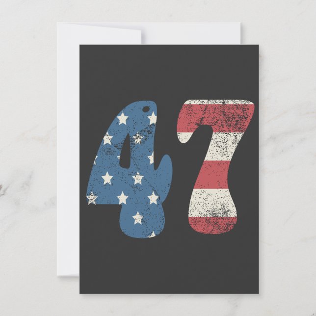 Trump 2024 Vintage Patriotic American Flagga 47 (Framsida)