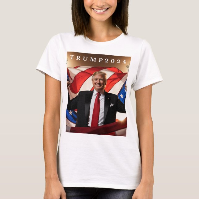 "Trump 2024 Vision: Bold and Proud T Shirt (Framsida)