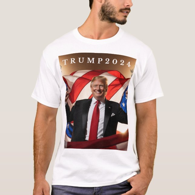 "Trump 2024 Vision: Bold and Proud T Shirt (Framsida)