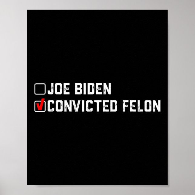 Trump 2024 Vs Joe Biden Ballot Papper Funny 2024 F Poster (Framsidan)