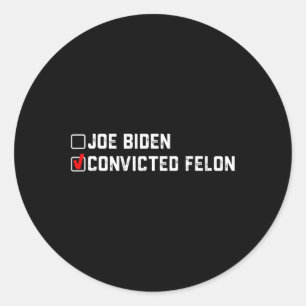 Trump 2024 Vs Joe Biden Ballot Papper Funny 2024 F Runt Klistermärke