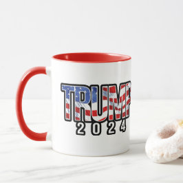 Trump 2024 Wave-Flagga Mugg