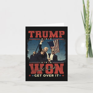 Trump 2024 Won, kom över den med en vuxna - svart Kort