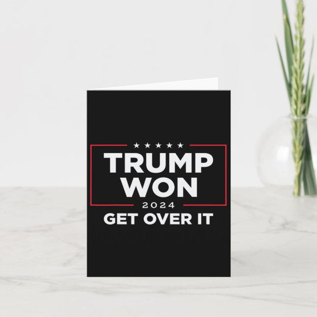 Trump 2024 Won, kom över den - svart Kort (Framsida)