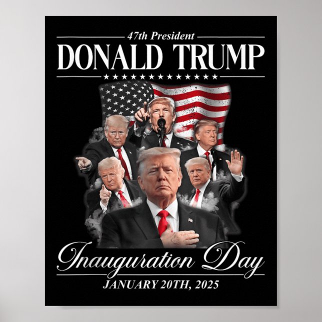 Trump 2025 47:e presidenten United State Inaugurat Poster (Framsidan)