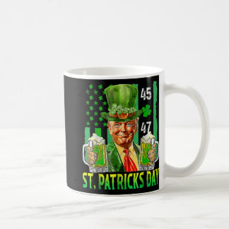 Trump 2025 American Flagga St. Patricks Day Kaffemugg