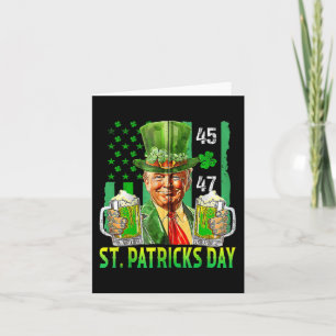 Trump 2025 American Flagga St. Patricks Day Kort