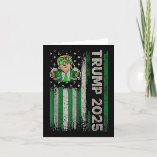 Trump 2025 American Flagga St. Patricks Day Kort