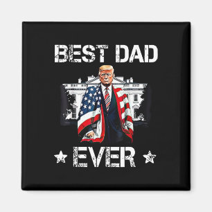 Trump 2025 Bästa pappa någonsin Amerikansk flagga Magnet