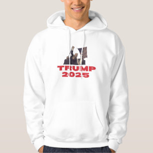 Trump 2025 Bold patriotisk politisk design Hoodie