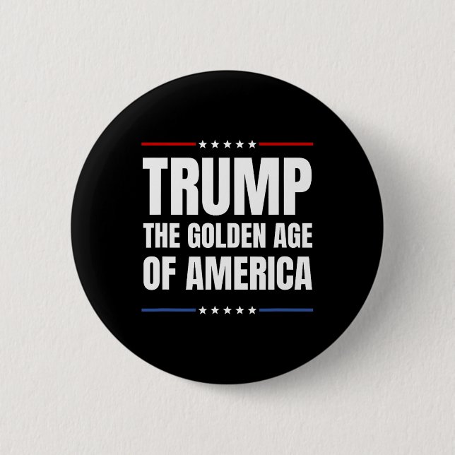 Trump 2025: Den amerikanska gyllene åldern Knapp (Framsida)