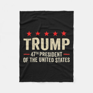 Trump 2025 Flagga (på Byck) 47:e presidenten Trump Fleecefilt
