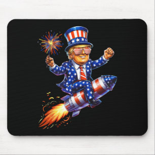 Trump 2025 Glad 4:e Juli Trump Amerikansk Flagga F Musmatta