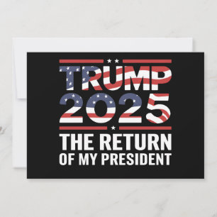Trump 2025 Min presidents återkomst 47:e USA Inbjudningar