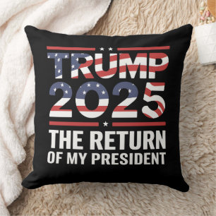 Trump 2025 Min presidents återkomst 47:e USA Kudde