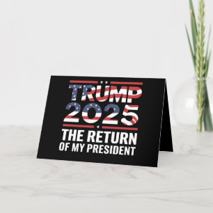 Trump 2025 Min presidents återkomst 47:e USA Tack Kort