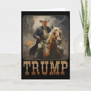 Trump 2025 President Cowboy Ridande Häst Western U Kort