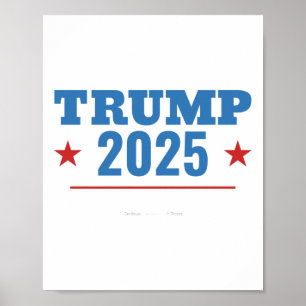 Trump 2025 President Valection Sign Parody Desig Poster