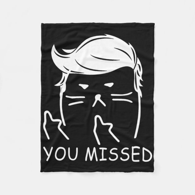 Trump 2025 Rolig Katt Du Miste  Fleecefilt (Framsidan)