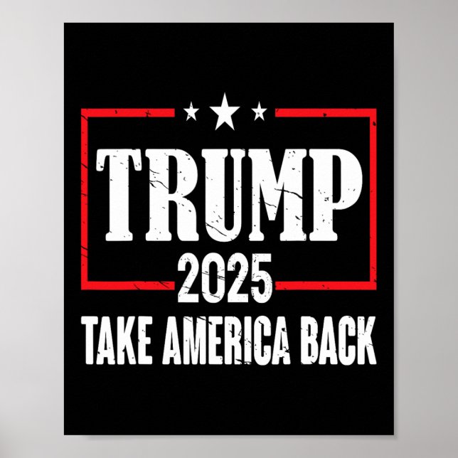 Trump 2025 Shirt - Trump Shirts För manar 2025 Poster (Framsidan)