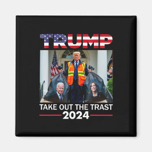 Trump 2025 Ta Ut Soporna Rolig Trump Garbyge Magnet