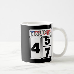 Trump 2025 Val 47 Seger Vinst President Installati Kaffemugg