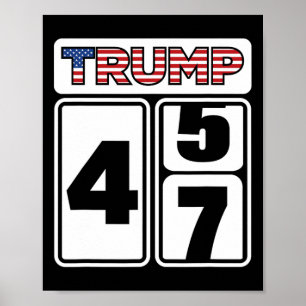 Trump 2025 Val 47 Seger Vinst President Inträde Poster