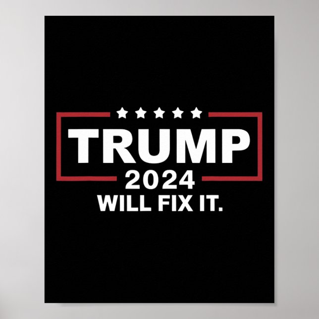 Trump 2025 Valet Kommer Att Fixa Det Design 1  Poster (Framsidan)
