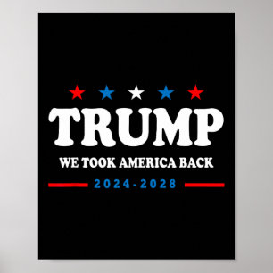 Trump 2025 Vi Tog Amerika Tillbaka Val 2025 Poster