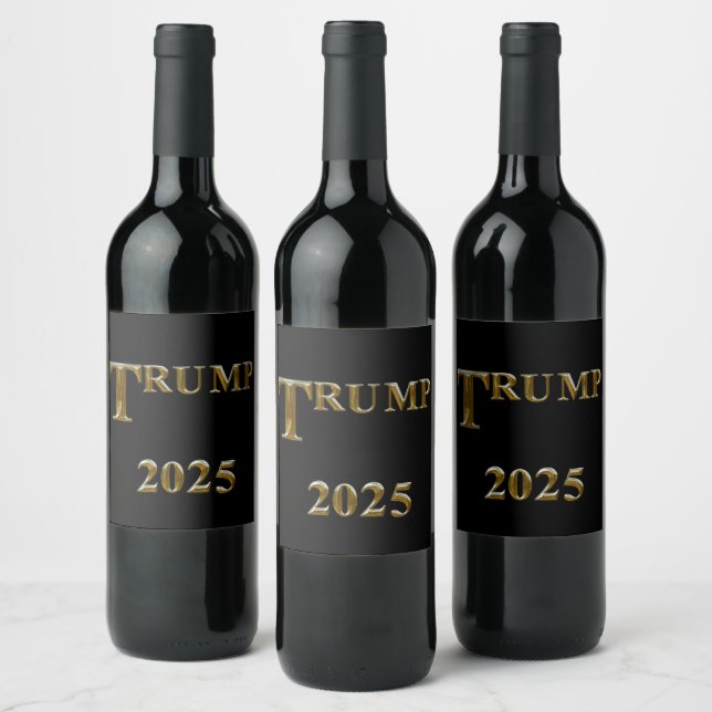 TRUMP 2025 VINFLASKA ETIKETT (Flaskor)