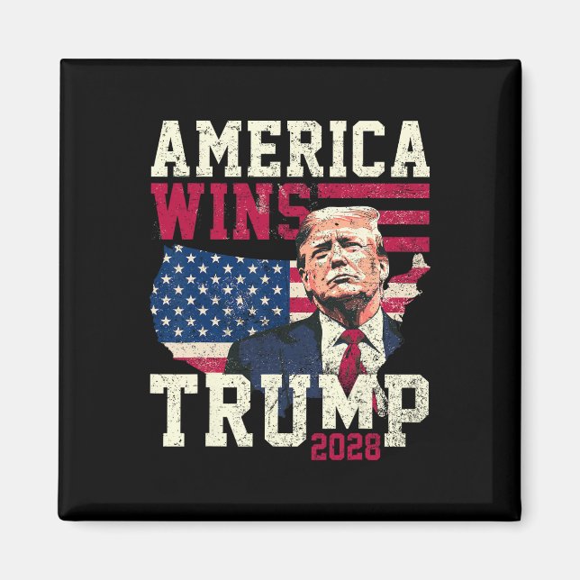 Trump 2028 Amerika Vinner  Magnet (Framsidan)