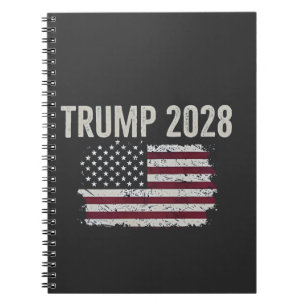 Trump 2028 Amerikansk Flagga valpresident Anteckningsbok