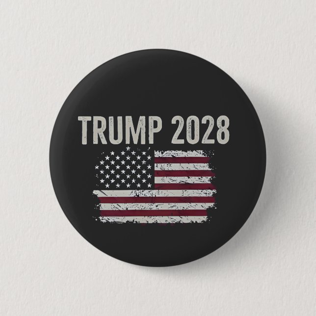 Trump 2028 Amerikansk Flagga valpresident Knapp (Framsida)