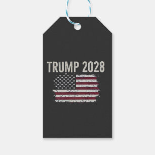 Trump 2028 Amerikansk Flagga valpresident Presentetikett