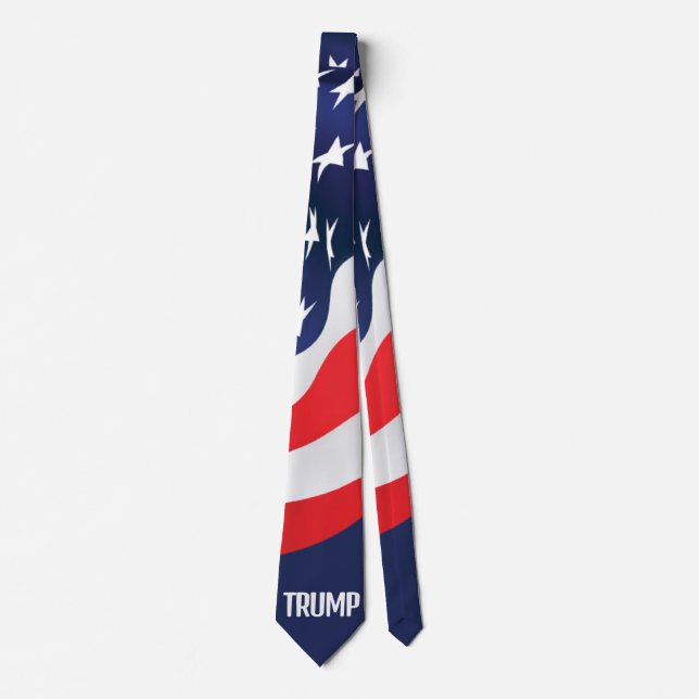 Trump 2028 Flagga Neck Tie Slips (Framsida)