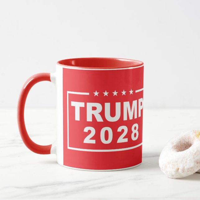 Trump 2028 Förnuftig president Donald Trump Mugg (Med munk)