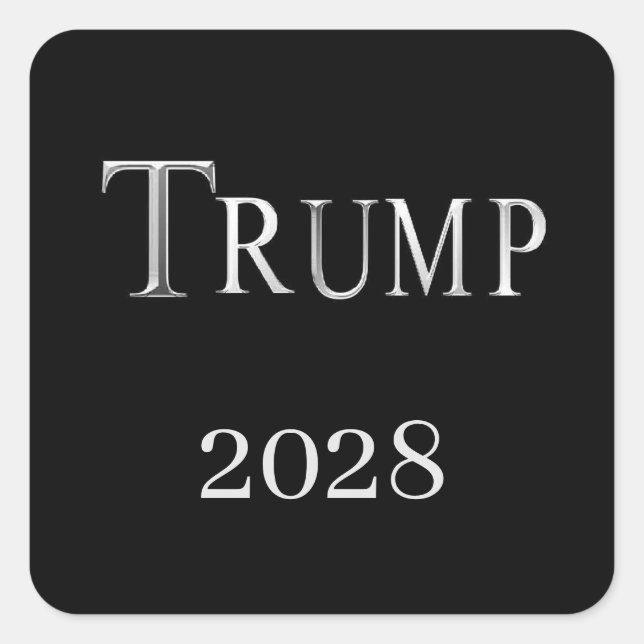 TRUMP 2028 FYRKANTIGT KLISTERMÄRKE (Framsida)
