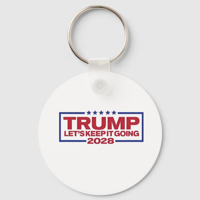Trump 2028 Låt oss Behålla det går Nyckelring (Framsida)