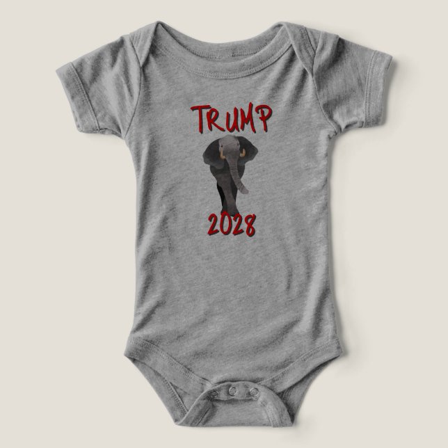 Trump 2028 med Elephant T Shirt (Design Framsida)