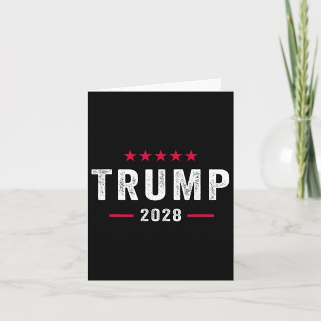 Trump 2028 Shirt Vote Donald Trump 28 Kort (Framsida)