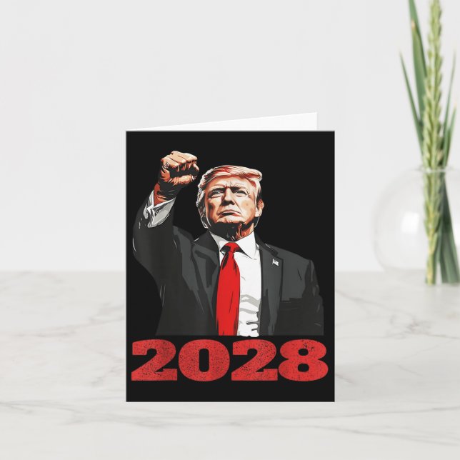 Trump 2028 Shirt Vote Donald Trump 28 Kort (Framsida)