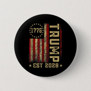 Trump 2028 Vote Donald Trump America Us Flagga Vin Knapp