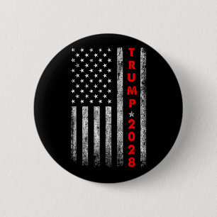 Trump 2028 Vote Donald Trump America Us Flagga Vin Knapp