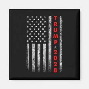 Trump 2028 Vote Donald Trump America Us Flagga Vin Magnet