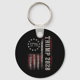 Trump 2028 Vote Donald Trump America Us Flagga Vin Nyckelring