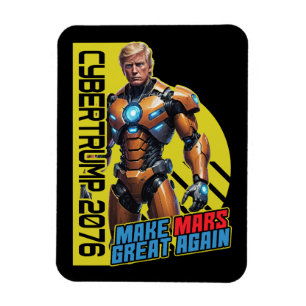 Trump 2076 Martiansk president Kampanj Magnet