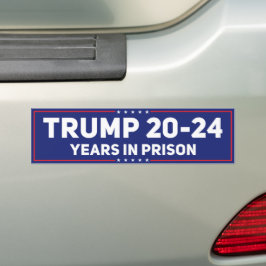 Trump 20-24 år i fängelset, lustigt antitrump bildekal
